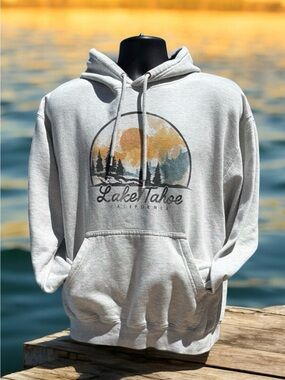 Lake Tahoe California Grey Hoodie